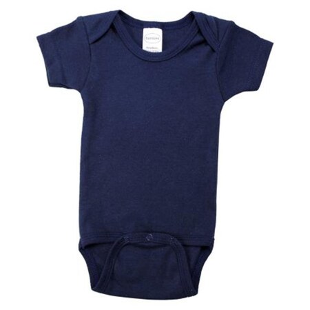 LS-0184 Interlock Short Sleeve Bodysuit44; Navy - Newborn
